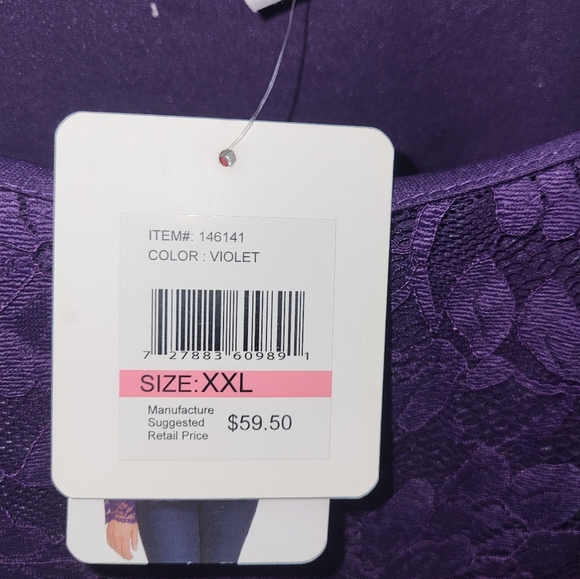Women's elegant blouse 👚 Company ELLEN TRACY size XXL color: Violet - Picture 6 of 7
